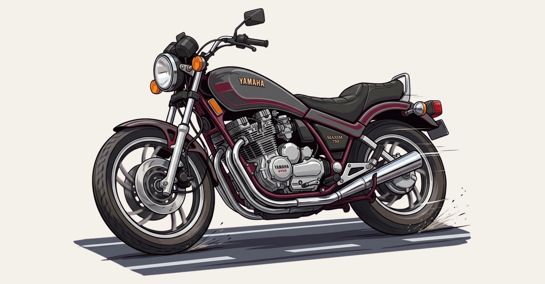 Action Scene — Motorline custom motorcycle drawing